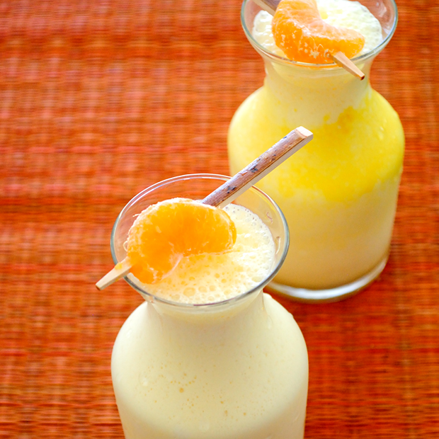 Creamy Orange Blast- inspired by one of my favorite childhood drinks found in malls, this is a healthy version and tastes like a creamsicle.