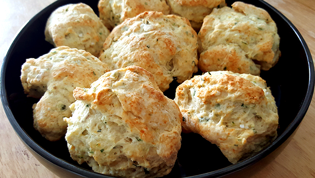 Buttery Herb Biscuits - An Easy Biscuit Recipe that results in moist, flavorful biscuits that will be the hit of your party.
