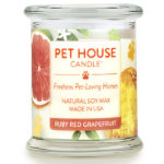 The MUST HAVE Candles for Pet Parents- One Fur All Candles is made from dye-free soy and essential oils. They completely neutralize the most stubborn pet odors and creates a lovely scent in your home.